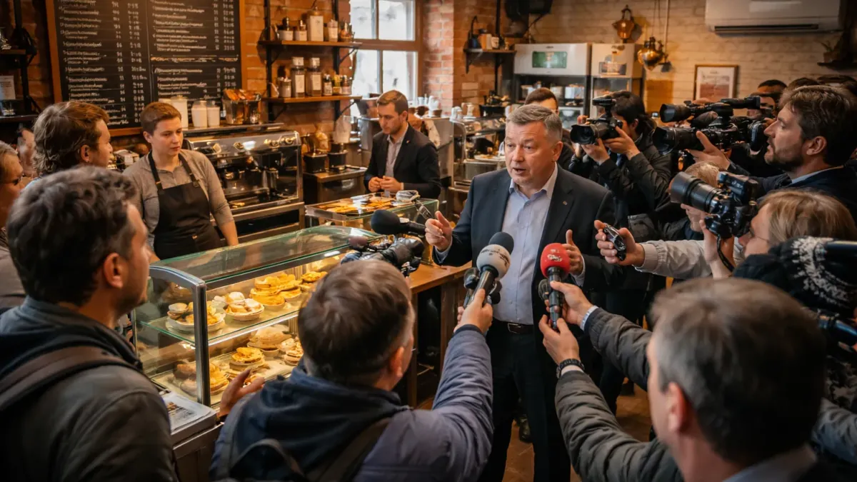 Narva Mayor Hosts International Press Conference; Media Confuses Local Coffee Shop with Espionage Headquarters