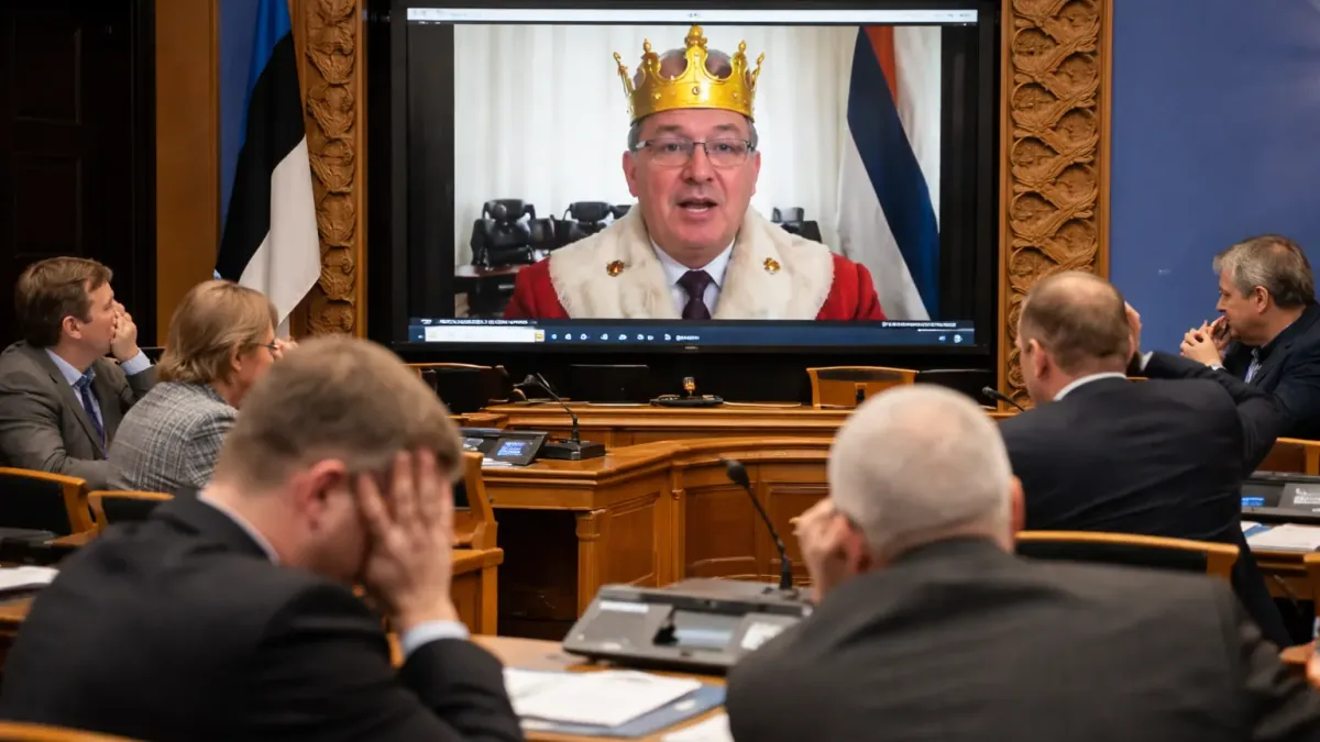 Estonian Politician Accidentally Declares Himself King During Zoom Meeting