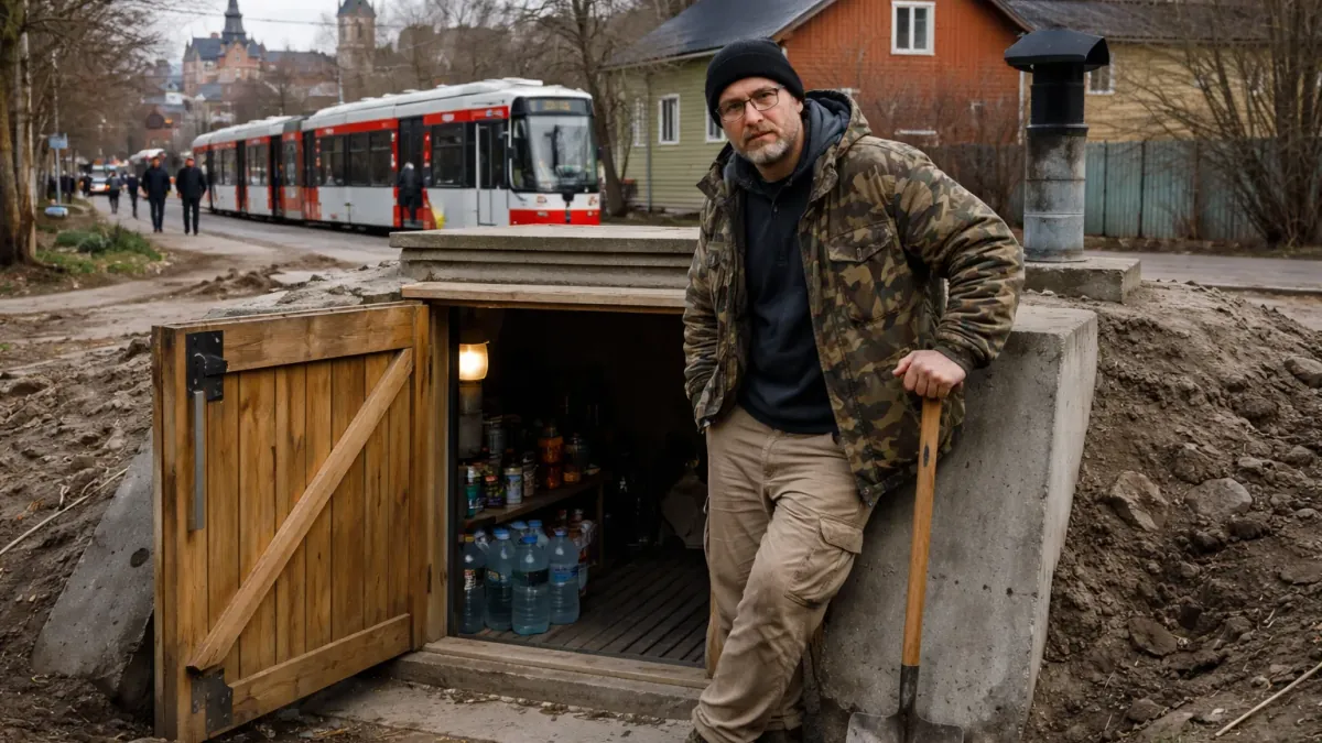 Tallinn Man Constructs Bunker After '38-Second' Tram Delay, Claims It's for 'Personal Safety'