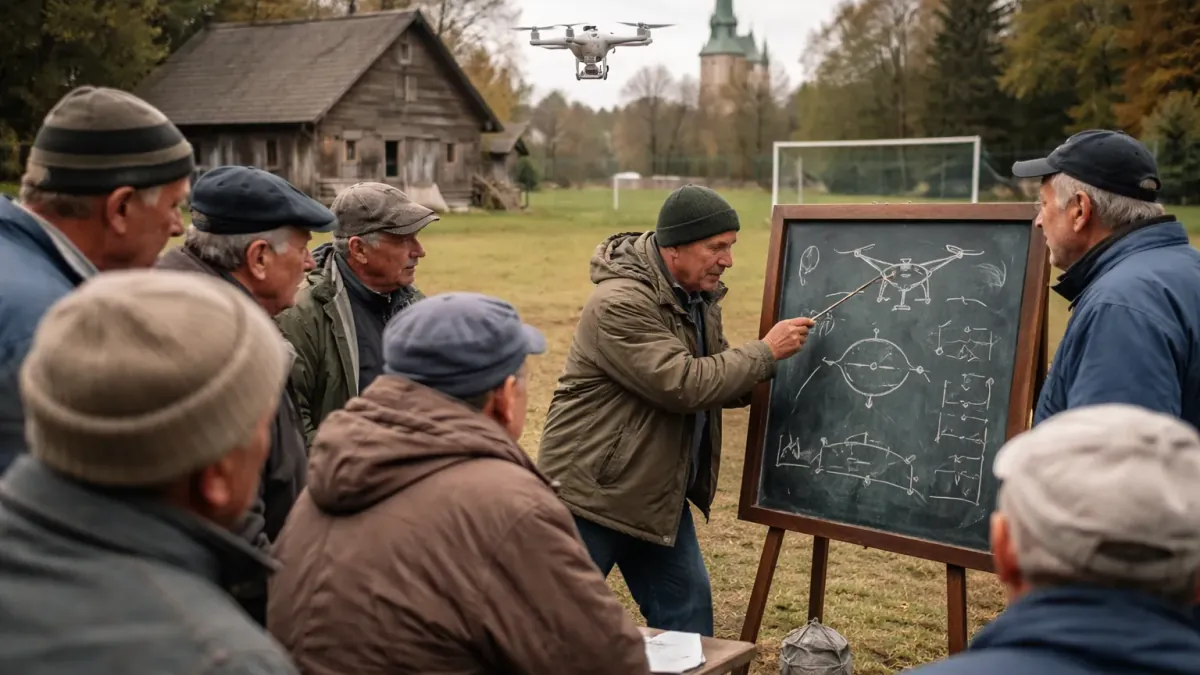 Local Drone Mistaken for Sokker, Entire Village Begins Drafting Football Tactics