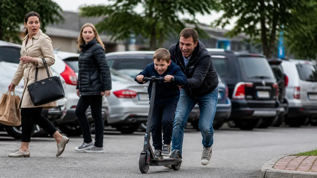 Estonian Father Looks to e-Scooter for Better Parenting, Accidentally Trains Son to Ride Like a Stuntman