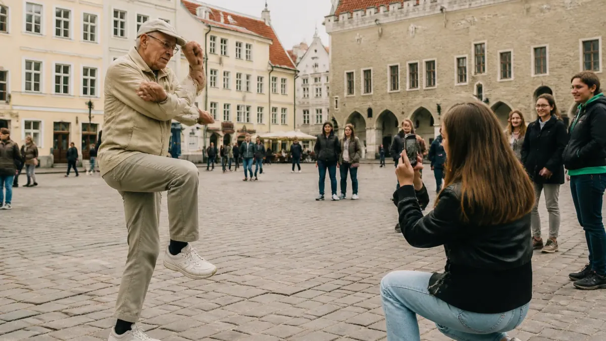 Elderly Man Accidentally Joins Trending TikTok Dance Challenge; Claims He Was Just Stretching