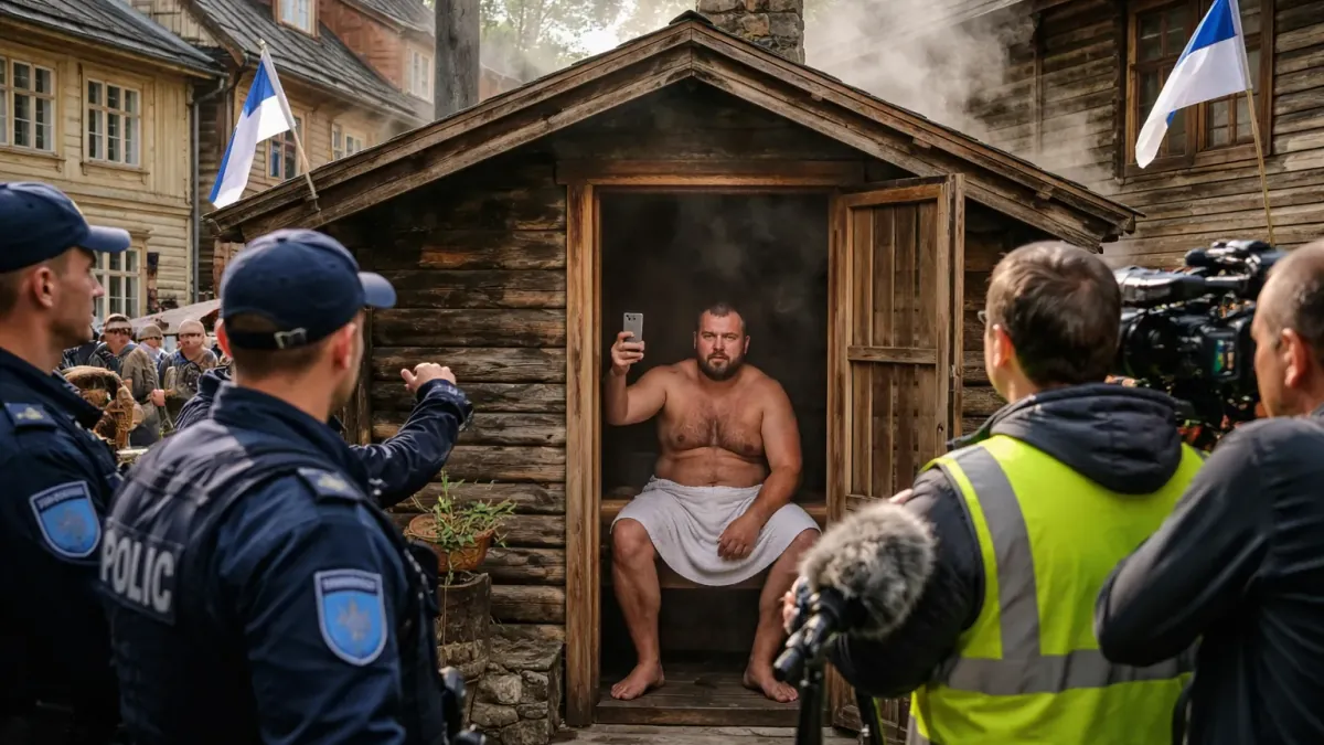 Local Man Refuses to Leave Sauna Until Wi-Fi Signal Returns, Declared National Legend