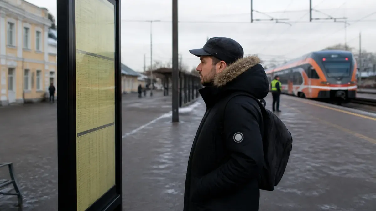 Local Man Breaks World Record for Longest Stare at a Trainschedule Without Moving